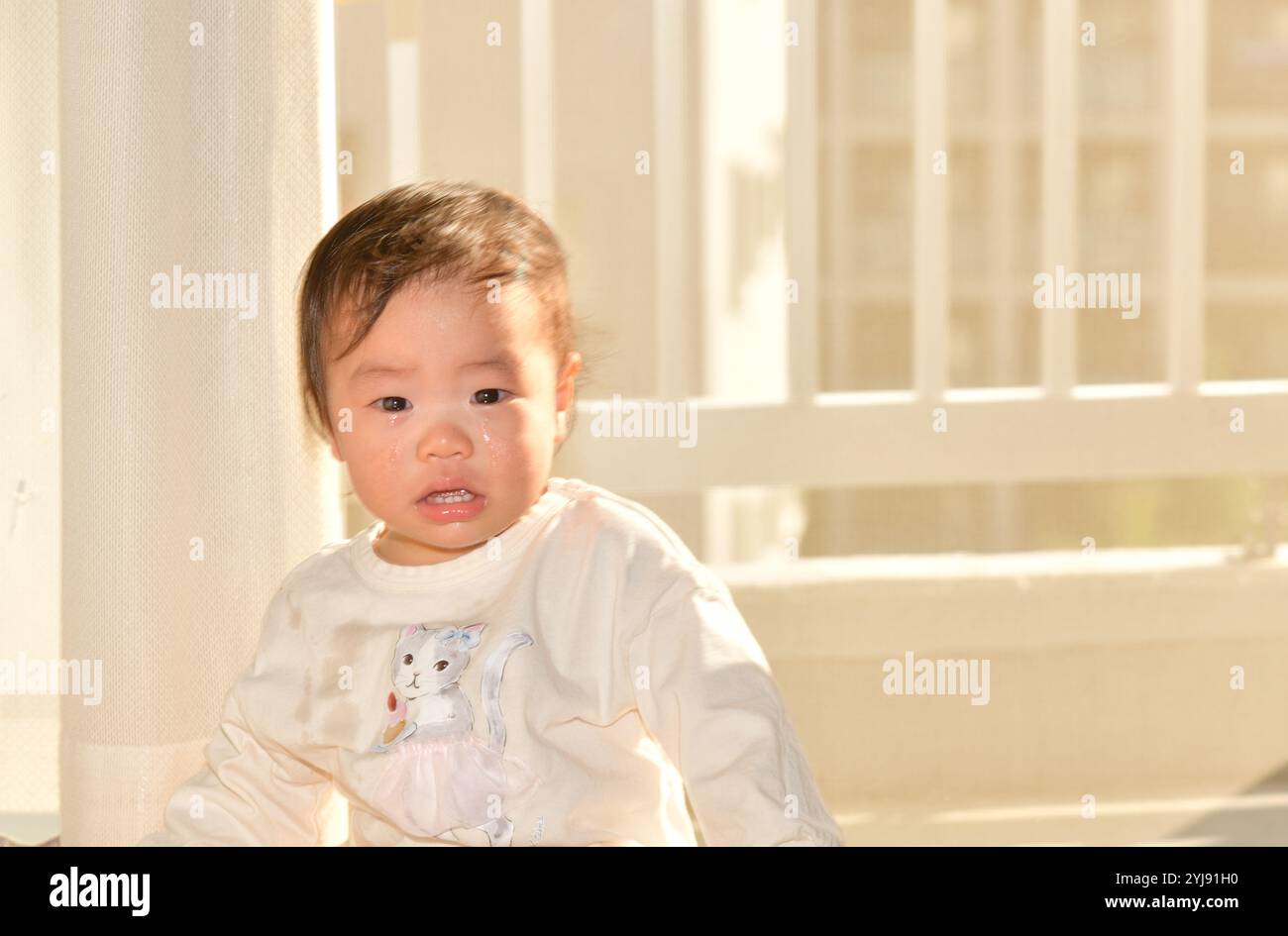 Weingesagter Säugling Stockfoto
