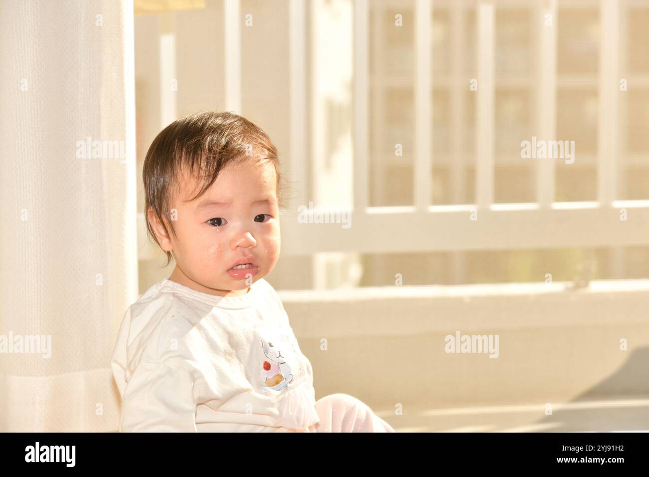 Weingesagter Säugling Stockfoto