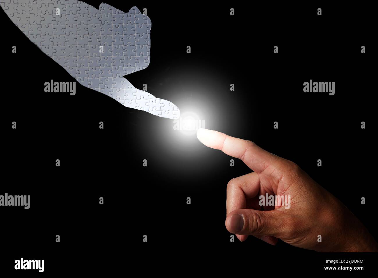 Verbundene FingerTIPS Stockfoto