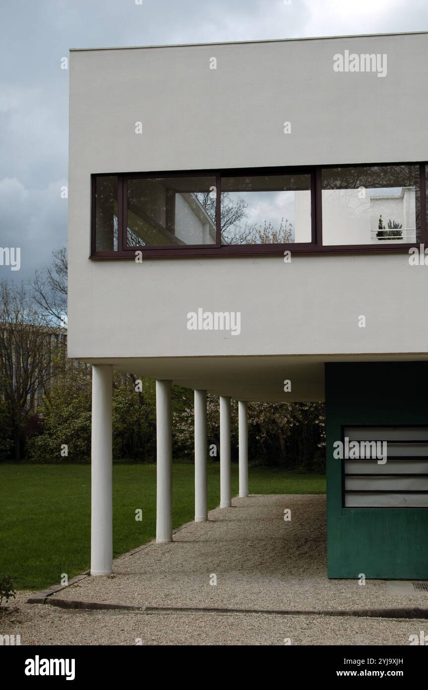 Frankreich. Poissy. Villa Savoye. Entworfen vom Schweizer Architekten Le Corbusier (1887-1965). 1928-1931. International Style. Stockfoto