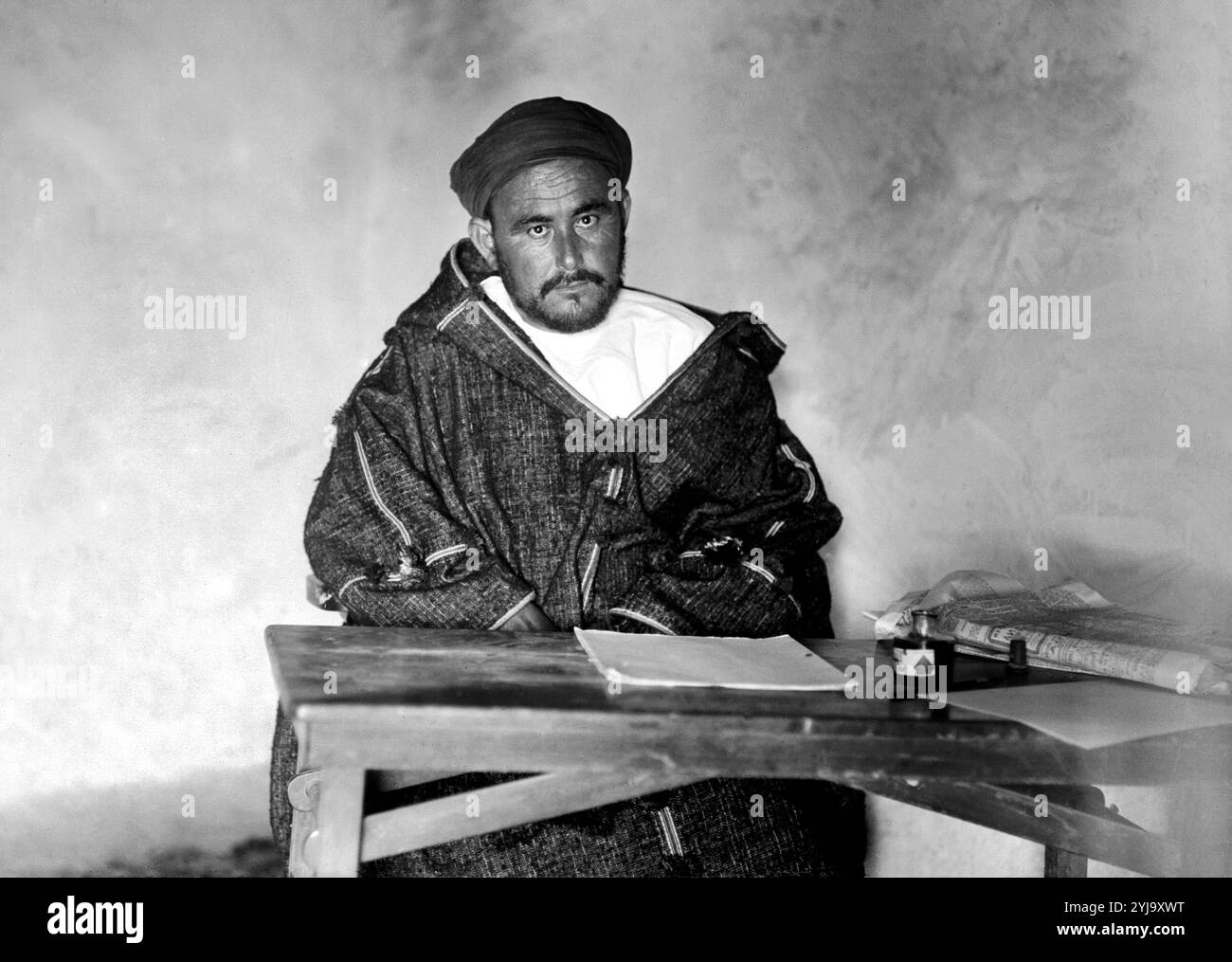 RETRATO DEL EMIR DEL RIF ABD EL- KRIM - 1922. AUTOR: SANCHEZ PORTELA ALFONSO / DIAZ CASARIEGO JOSE MARIA. Ort: RIF-REGION. Nación. Stockfoto