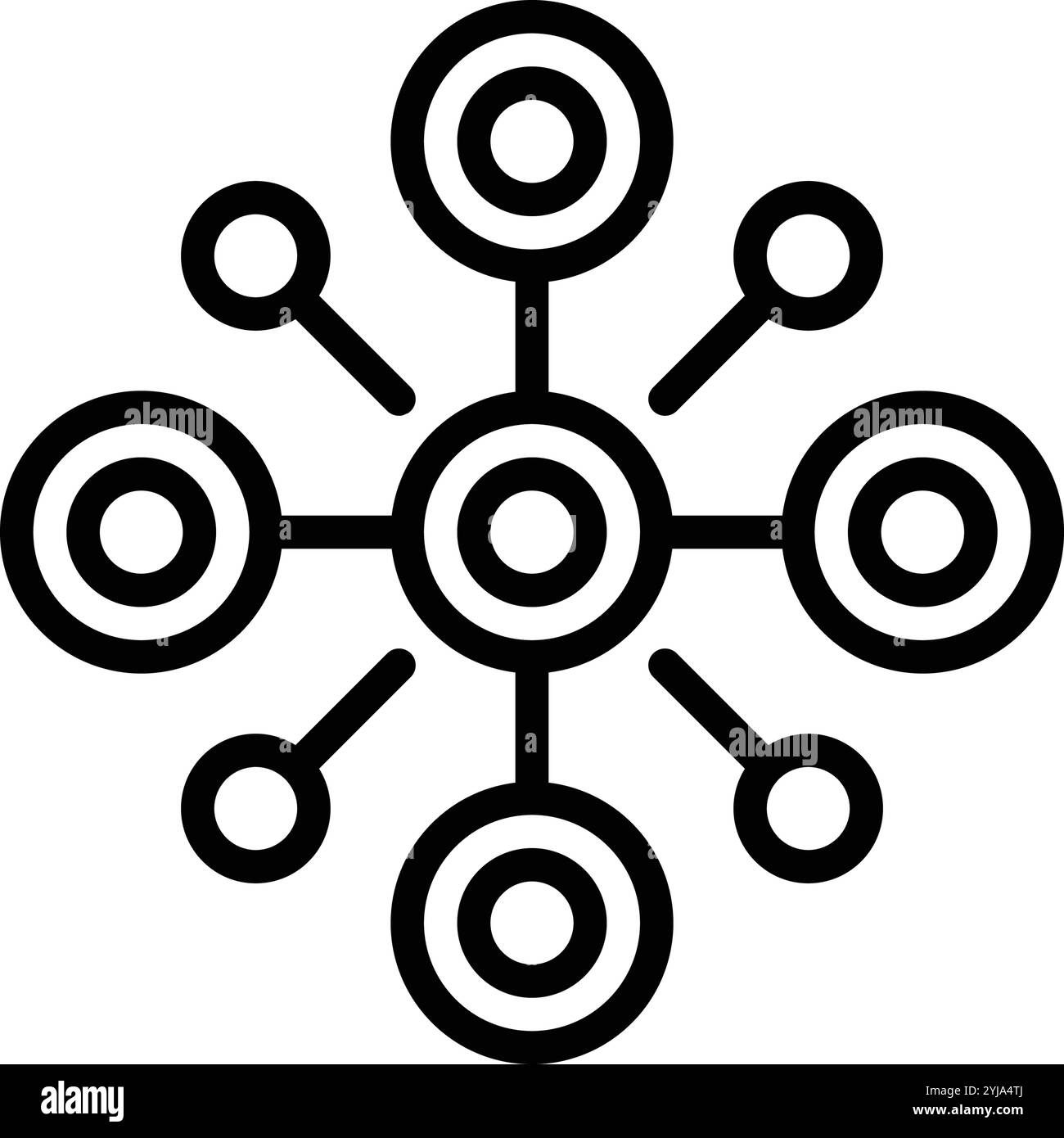 Symbol für Netzwerk, Web Stock Vektor