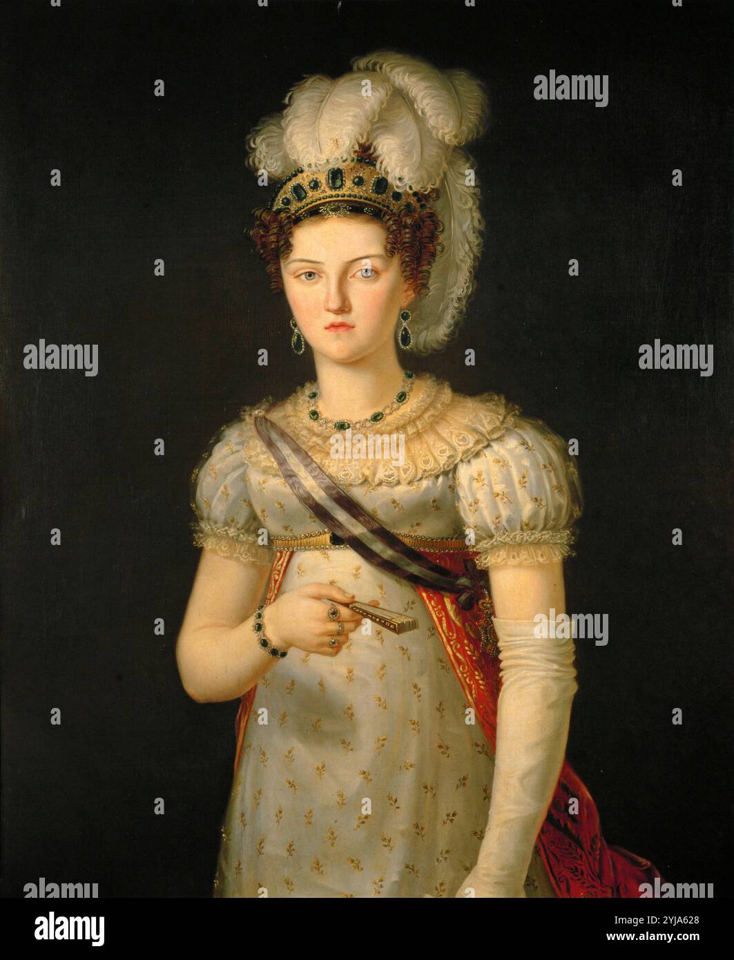Francisco Lacoma y Fontanet / Maria Josepha Amalia von Sachsen, Öl auf Leinwand, 110 x 86 cm, P03297. MUSEUM: MUSEO ROMANTICO, MADRID, SPANIEN. Maria Josepha Amalia von Sachsen. Stockfoto