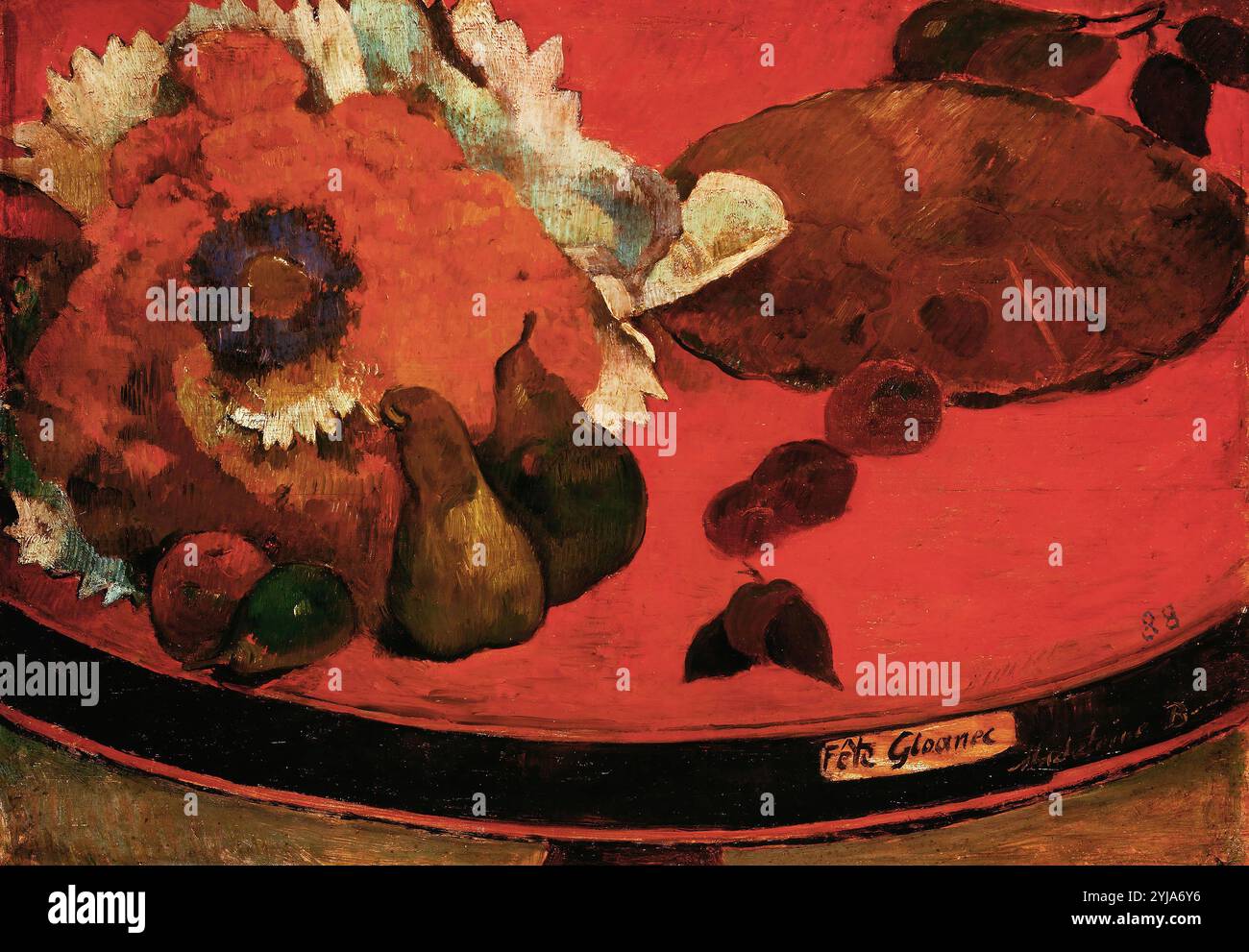 Paul Gauguin / 'Stillleben Fete Gloanec', 1888, Öl auf Leinwand, 36,5 x 52,5 cm. Museum: Musee des Beaux Arts, Orleans, Frankreich. Stockfoto