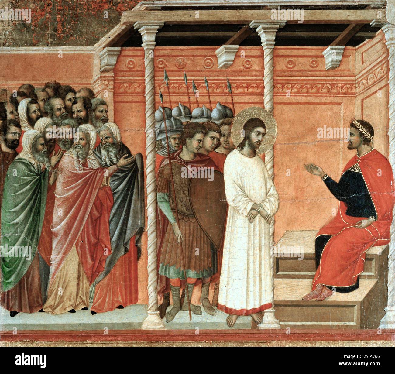 Duccio di Buoninsegna / 'Maestà - Passion: Christus vor Pilatus wieder ...