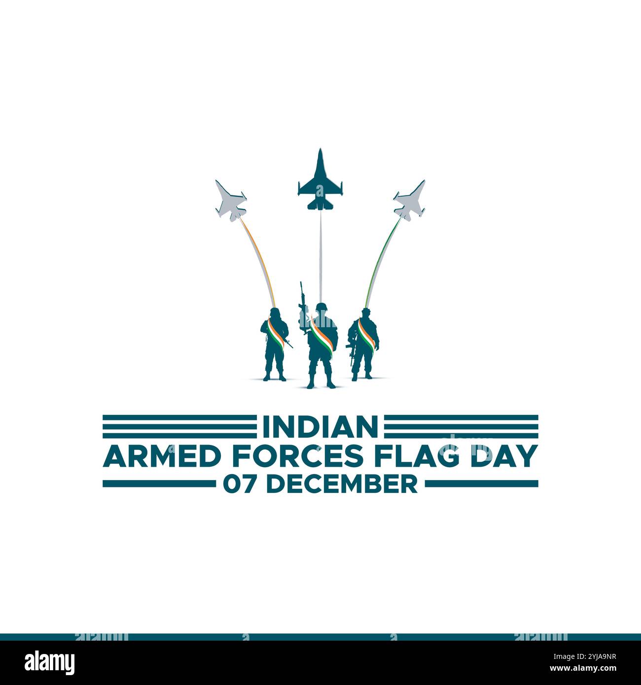 Armed Forces Flag Day of India Vektor-Illustration Design, Indische Armee Flag Day, 7 Dezember Stock Vektor