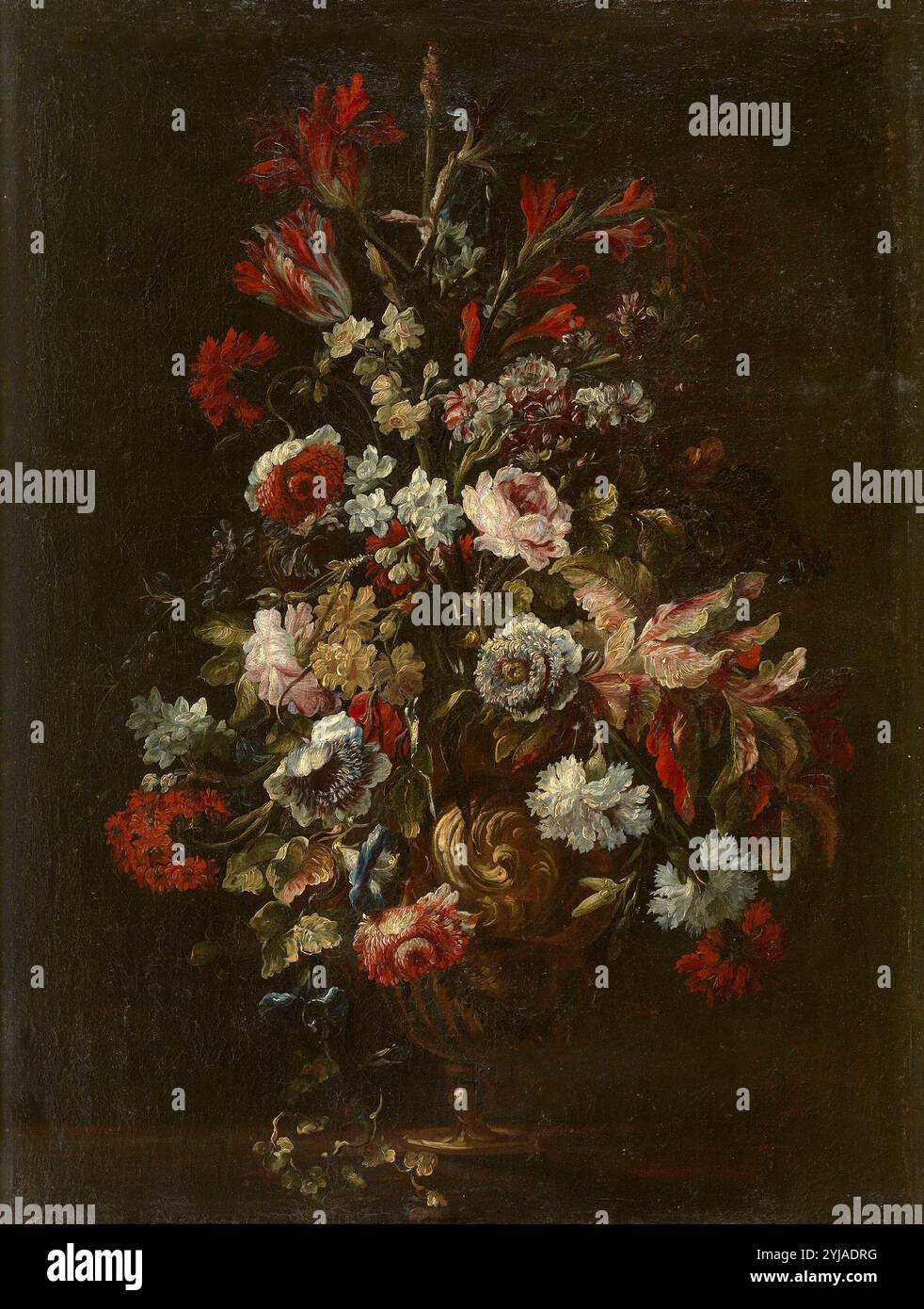 Juan de Arellano / „Vase der Blumen“, 17. Jahrhundert, spanische Schule, Leinwand, 103 cm x 77 cm, P00595. MUSEUM: MUSEO DEL PRADO, MADRID, SPANIEN. Stockfoto