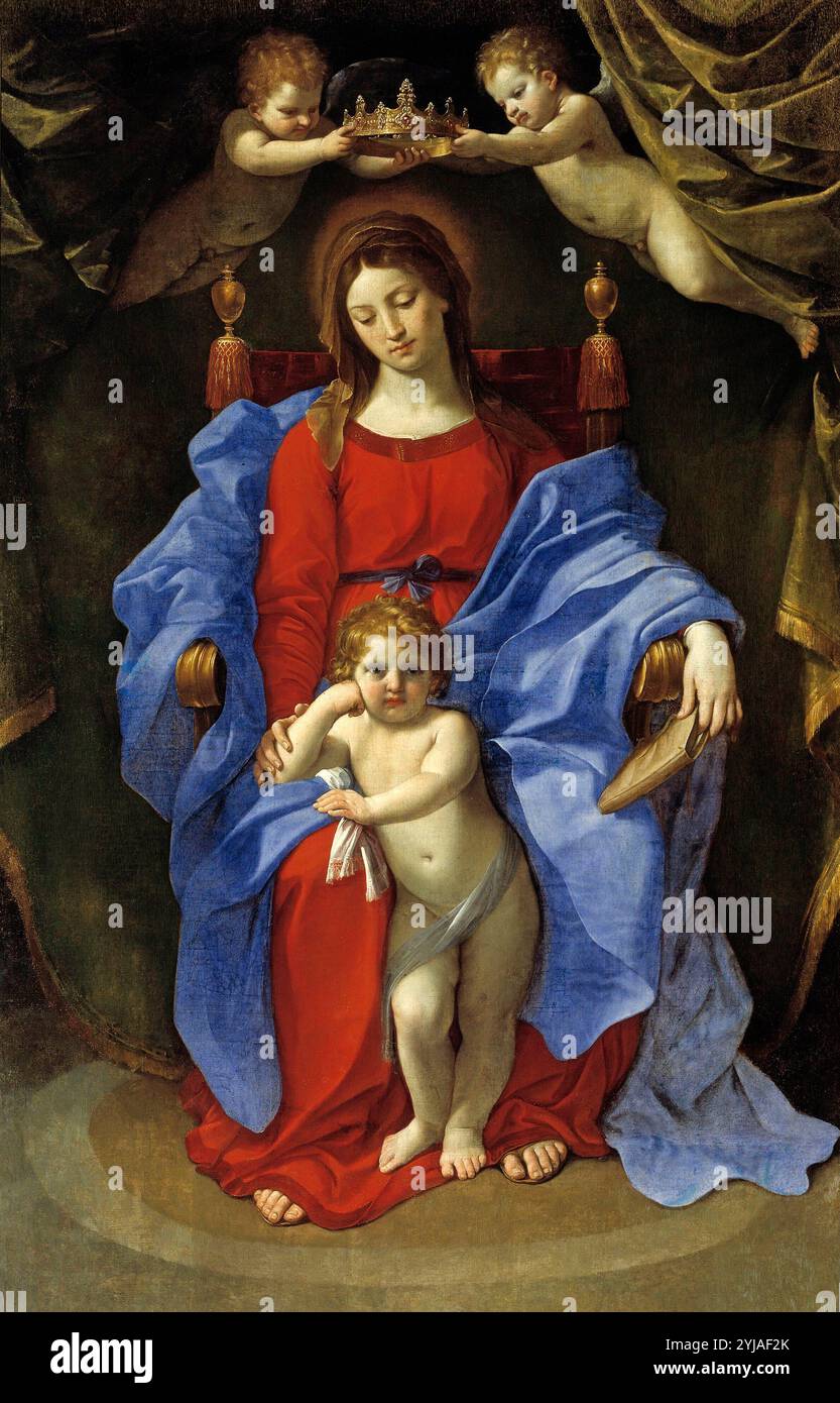 Guido Reni / 'Madonna mit Stuhl', 1624-1625, italienische Schule, Öl auf Leinwand, 213,8 cm x 137,5 cm, P00210. MUSEUM: MUSEO DEL PRADO, MADRID, SPANIEN. JESUS. JESUSKIND. JUNGFRAU MARIA. Stockfoto