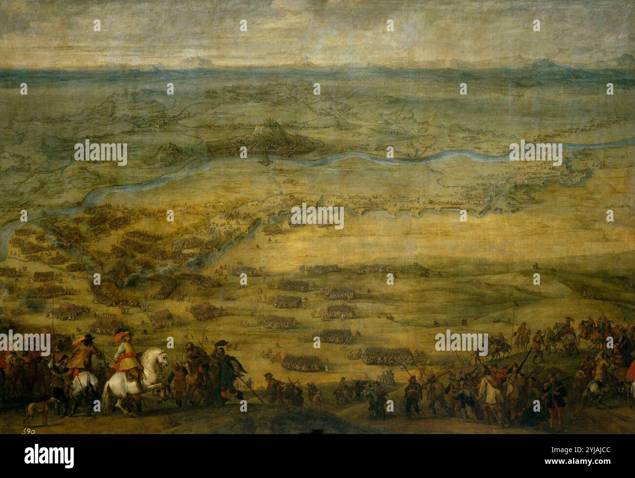 Peter Snayers / 'das Relief der Festung von Lerida', 1646, Flämische Schule, Öl auf Leinwand, 195 cm x 288 cm, P01746. MUSEUM: MUSEO DEL PRADO, MADRID, SPANIEN. Autor: Pieter Snayers. Stockfoto