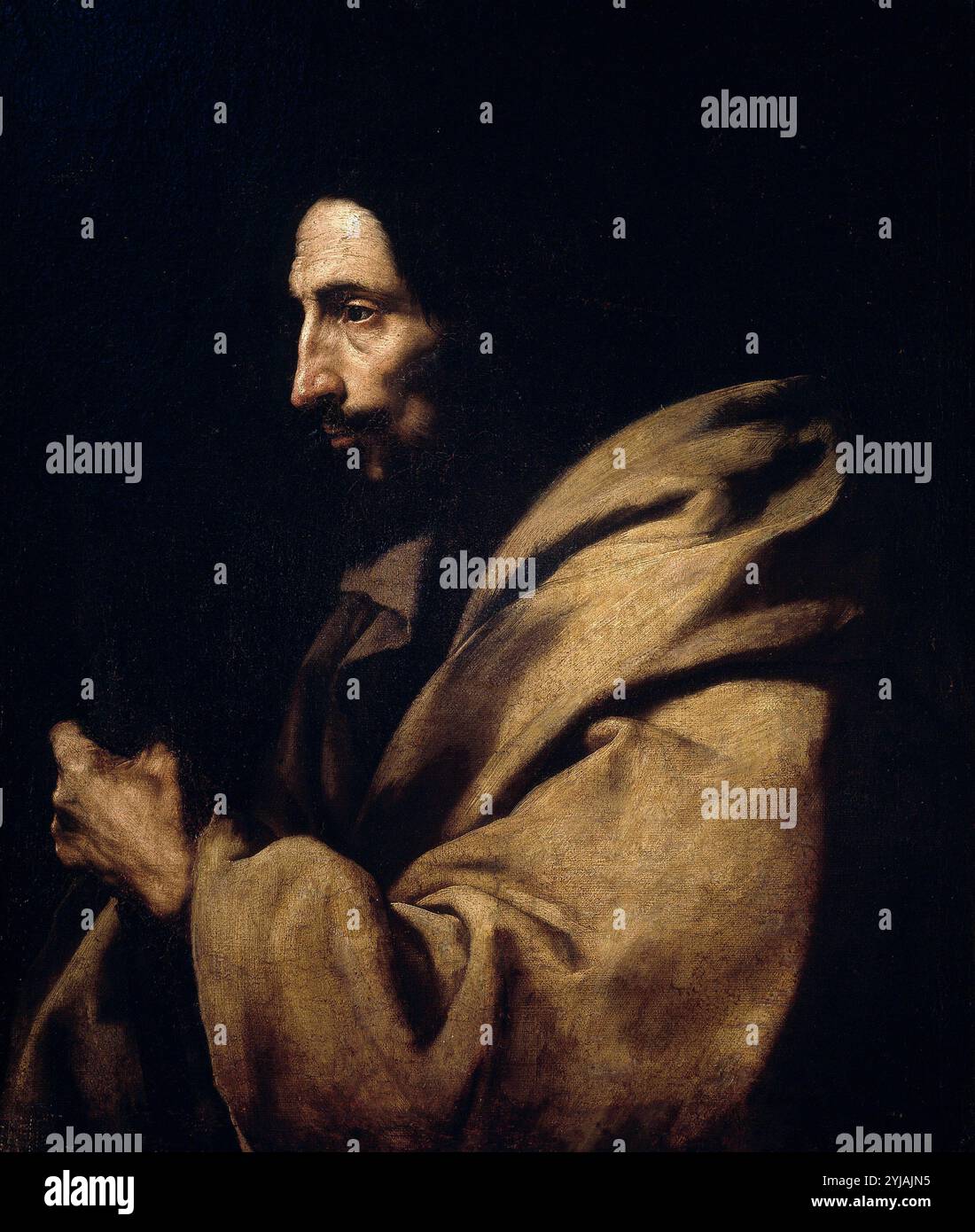 José de Ribera / 'Saint Jude Thaddaeus', 1630-1635, spanische Schule, Öl auf Leinwand, 76 cm x 64 cm, P01092. MUSEUM: MUSEO DEL PRADO, MADRID, SPANIEN. Stockfoto