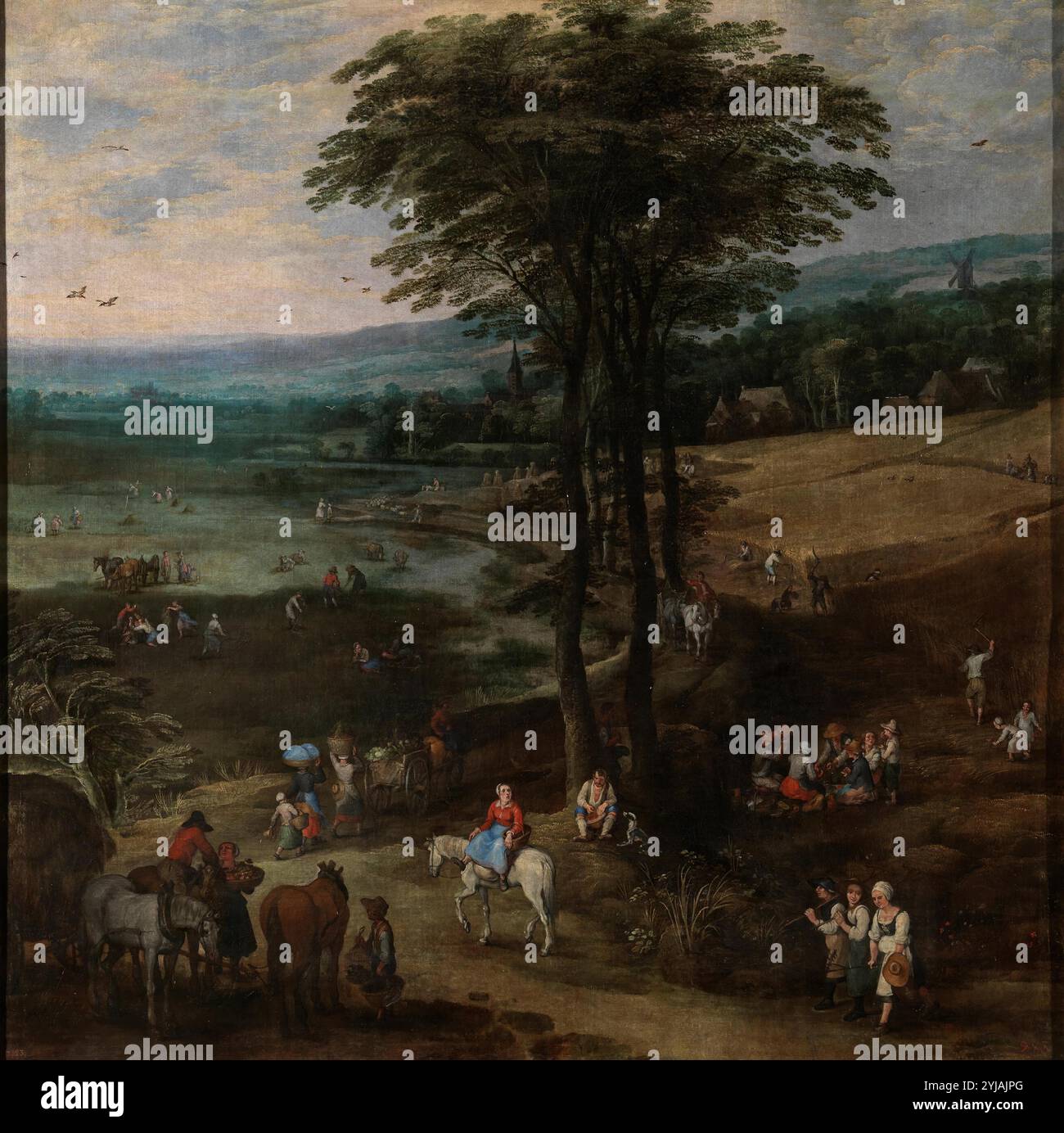 Jan Brueghel „el Viejo“; Joos de II Momper / „Country Life“, 1620-1622, Flämische Schule, Öl auf Leinwand, 166 cm x 168 cm x 3 cm, P01440. MUSEUM: MUSEO DEL PRADO, MADRID, SPANIEN. Stockfoto