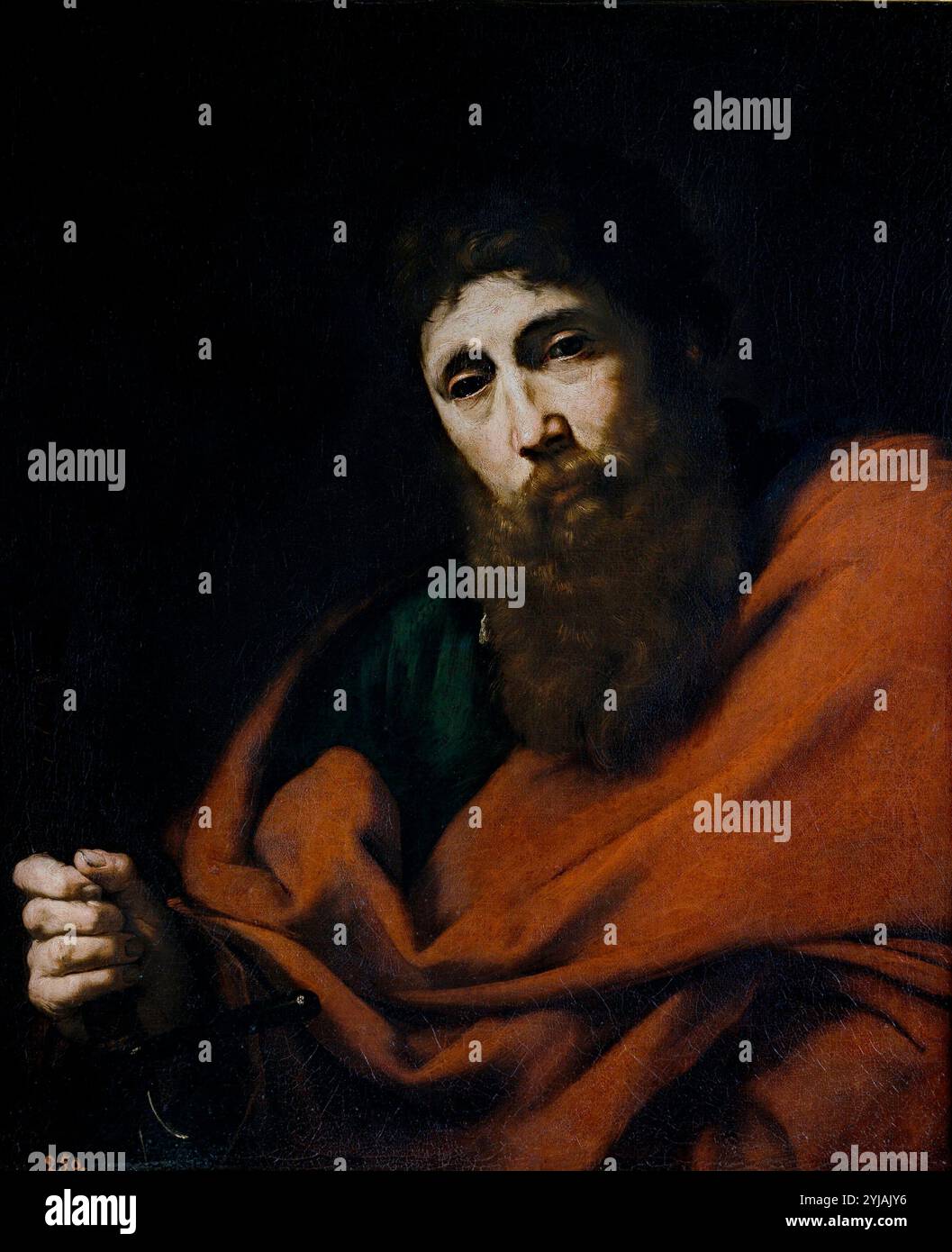 José de Ribera / 'Saint Paul', 1630-1635, spanische Schule, Öl auf Leinwand, 75 cm x 63 cm, P01074. MUSEUM: MUSEO DEL PRADO, MADRID, SPANIEN. SAN PABLO. Stockfoto