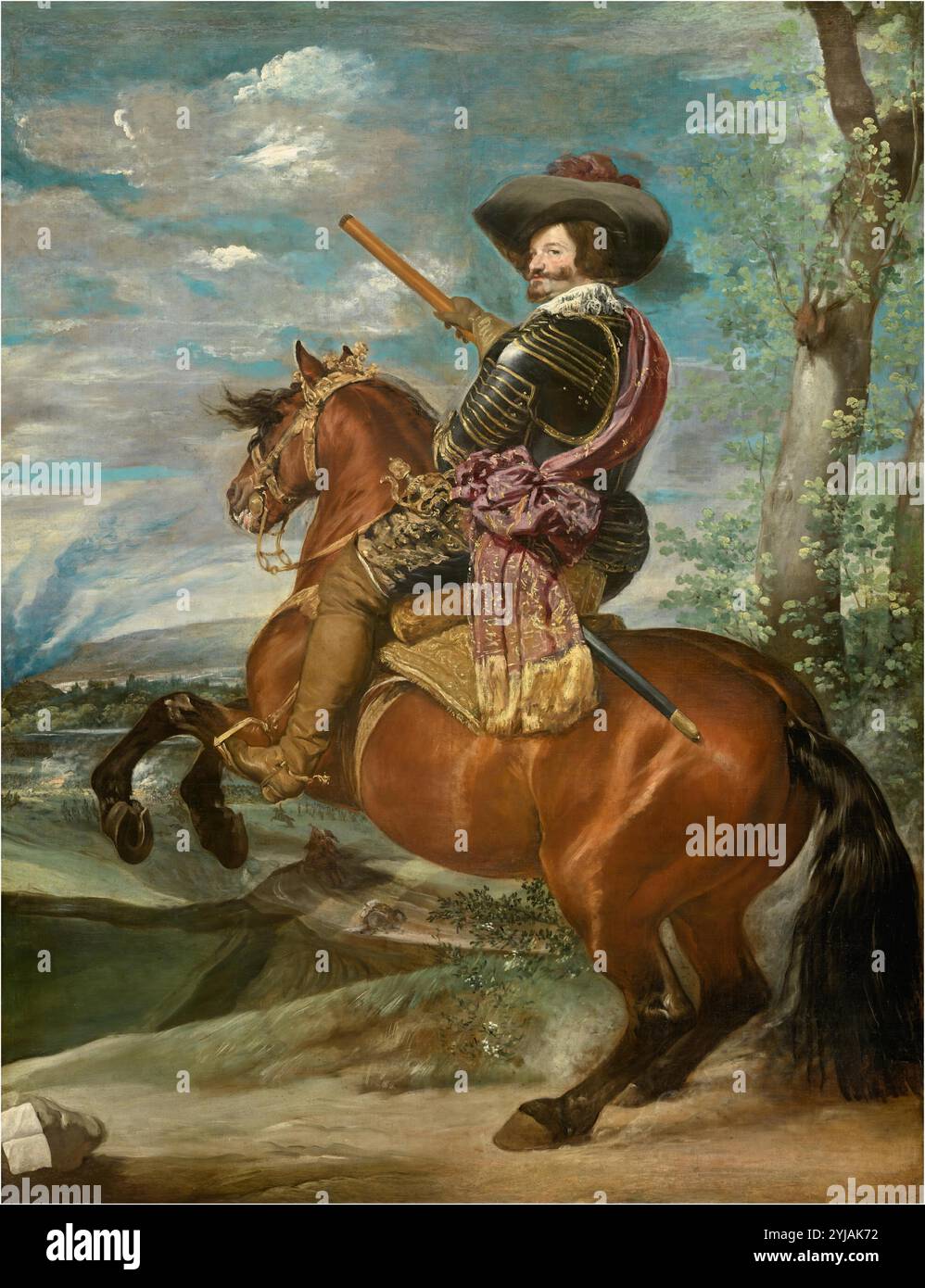 Diego Rodríguez de Silva y Velázquez / 'Gaspar de Guzmán, Graf von Olivares', ca. 1636, spanische Schule, Öl auf Leinwand, 313 cm x 239 cm, P01181. MUSEUM: MUSEO DEL PRADO, MADRID, SPANIEN. Graf von Olivares Gaspar de Guzman. Stockfoto