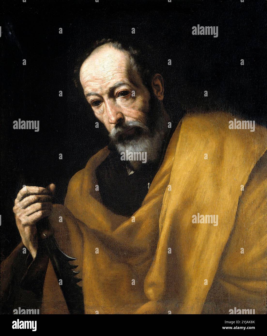 José de Ribera / 'Saint Simon', 1630-1635, spanische Schule, Öl auf Leinwand, 74 cm x 62 cm, P01090. MUSEUM: MUSEO DEL PRADO, MADRID, SPANIEN. Stockfoto