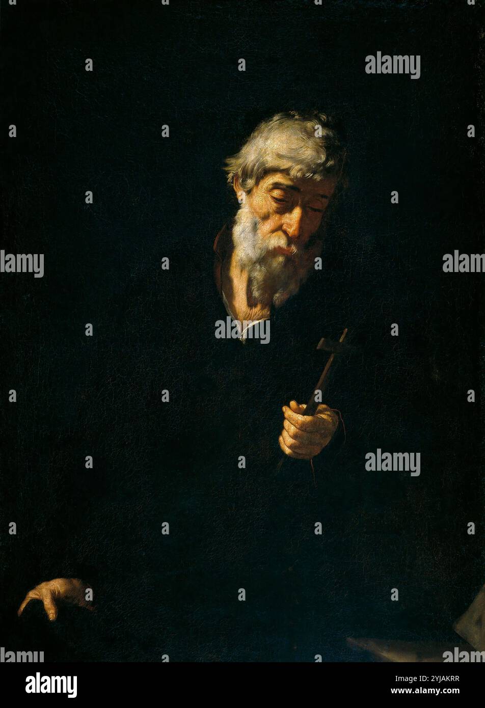 José de Ribera / 'an Anchorite', 17. Jahrhundert, spanische Schule, Öl auf Leinwand, 128 cm x 93 cm, P01116. MUSEUM: MUSEO DEL PRADO, MADRID, SPANIEN. Stockfoto