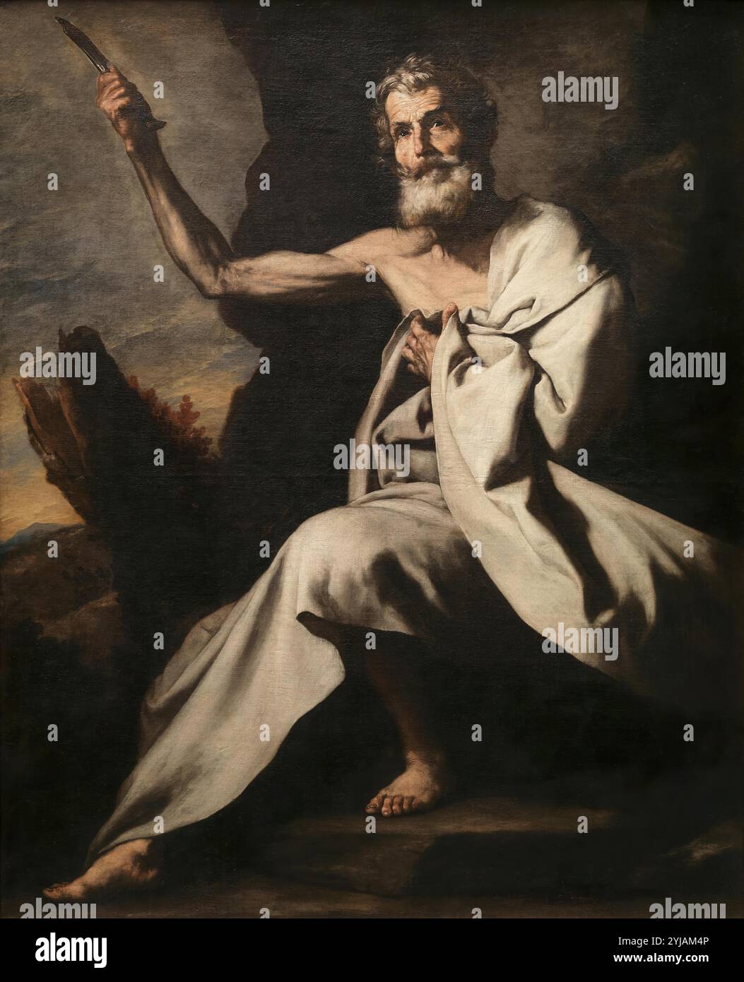 José de Ribera / 'Saint Bartholomew', 1641, spanische Schule, Öl auf Leinwand, 197 cm x 183 cm, P01100. MUSEUM: MUSEO DEL PRADO, MADRID, SPANIEN. Stockfoto