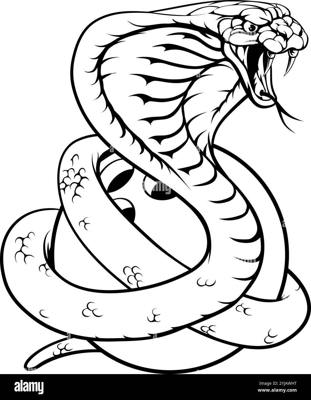 Kobra Snake Bowling Ball Tiersport-Team Maskottchen Stock Vektor