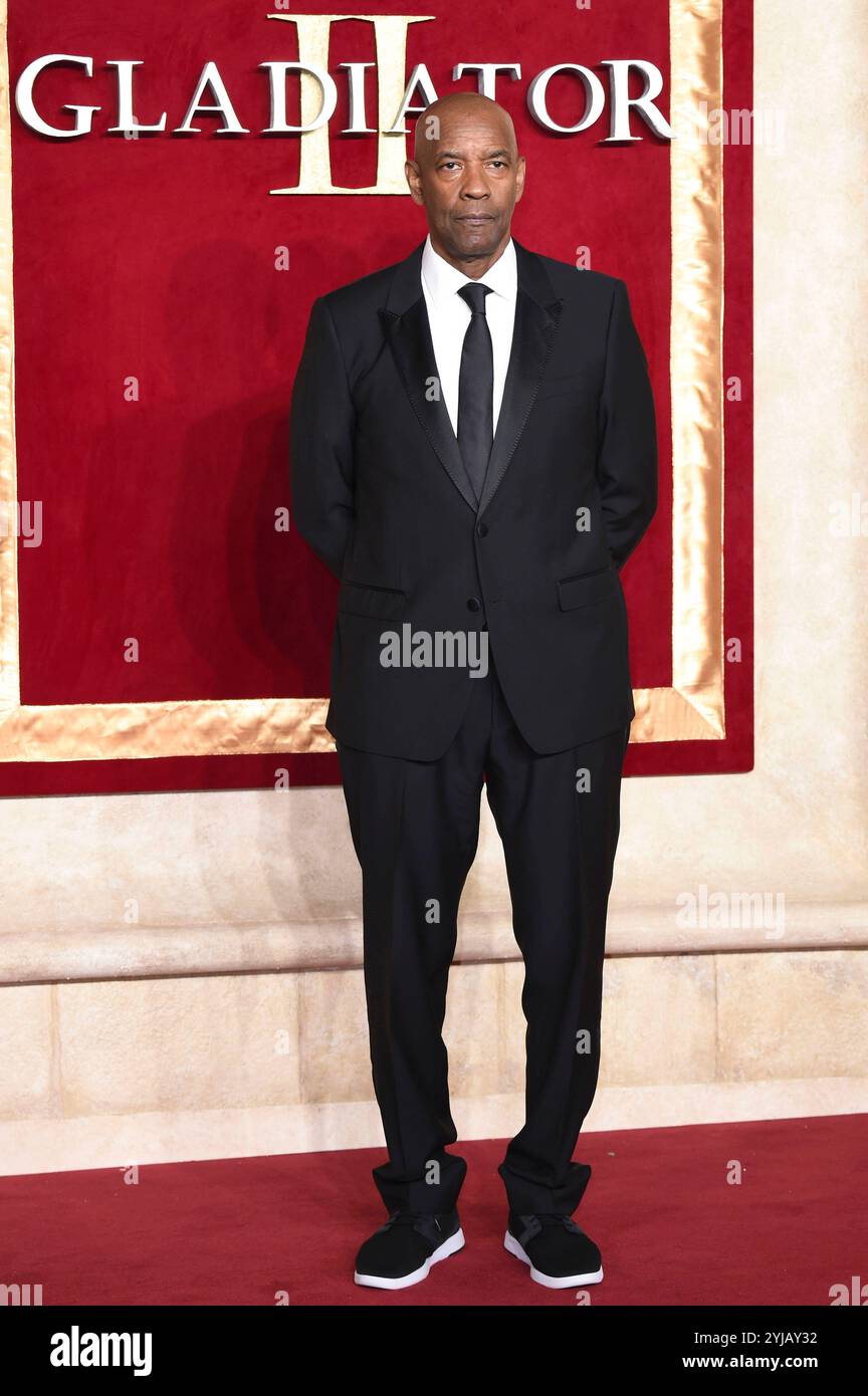 Denzel Washington bei der Weltpremiere des Kinofilms Gladiator II im Odeon Luxe Leicester Square. London, 13.11.2024 *** Denzel Washington bei der Uraufführung des Films Gladiator II im Odeon Luxe Leicester Square London, 13 11 2024 Foto:XS.xVasx/xFuturexImagex Gladiator 4330 Stockfoto