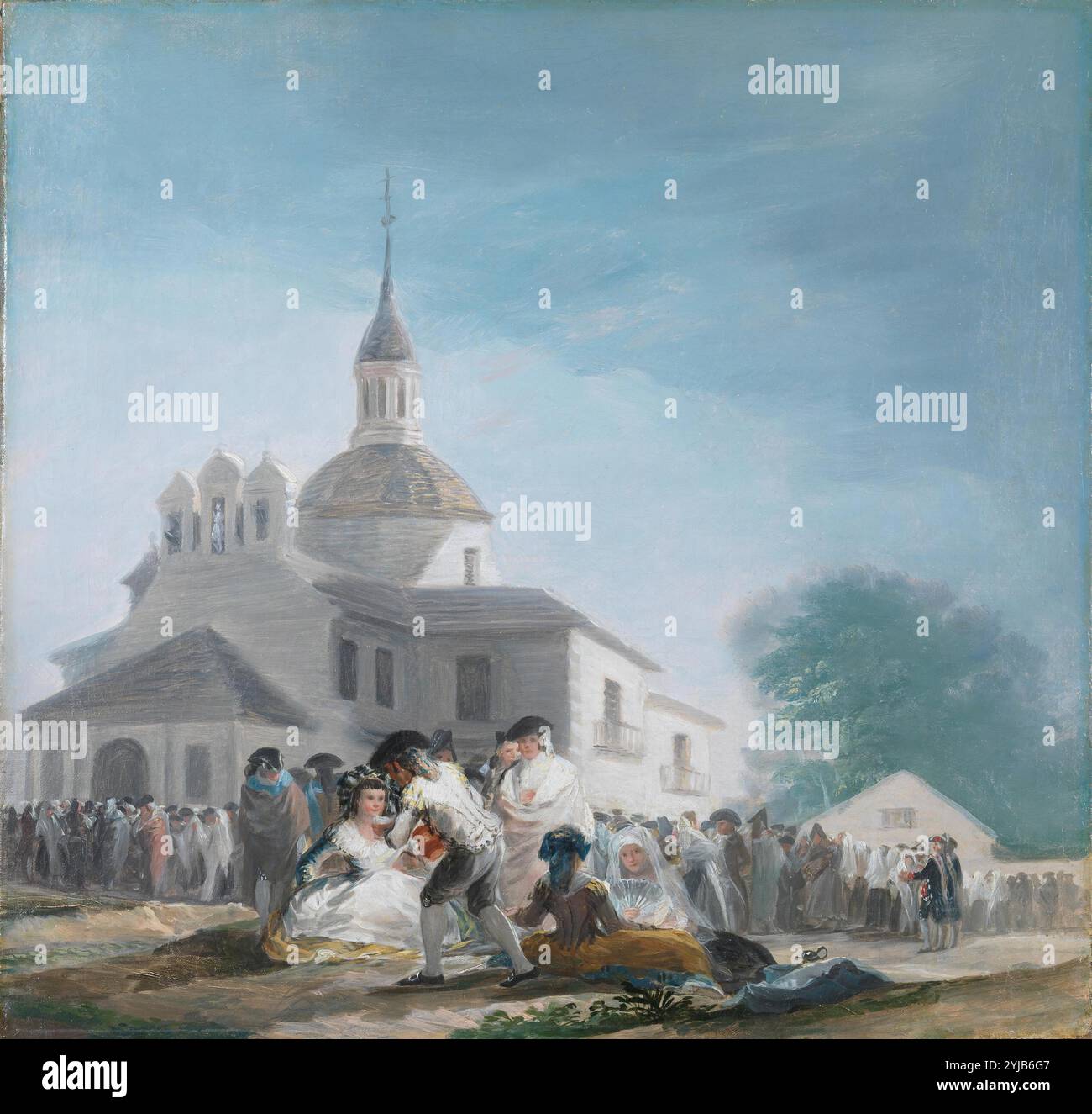 Francisco de Goya y Lucientes / 'Tag des Heiligen Isidor in der Eremitage des Heiligen', 1788, spanische Schule, Öl auf Leinwand, 41,8 cm x 43,8 cm, P02783. MUSEUM: MUSEO DEL PRADO, MADRID, SPANIEN. Stockfoto