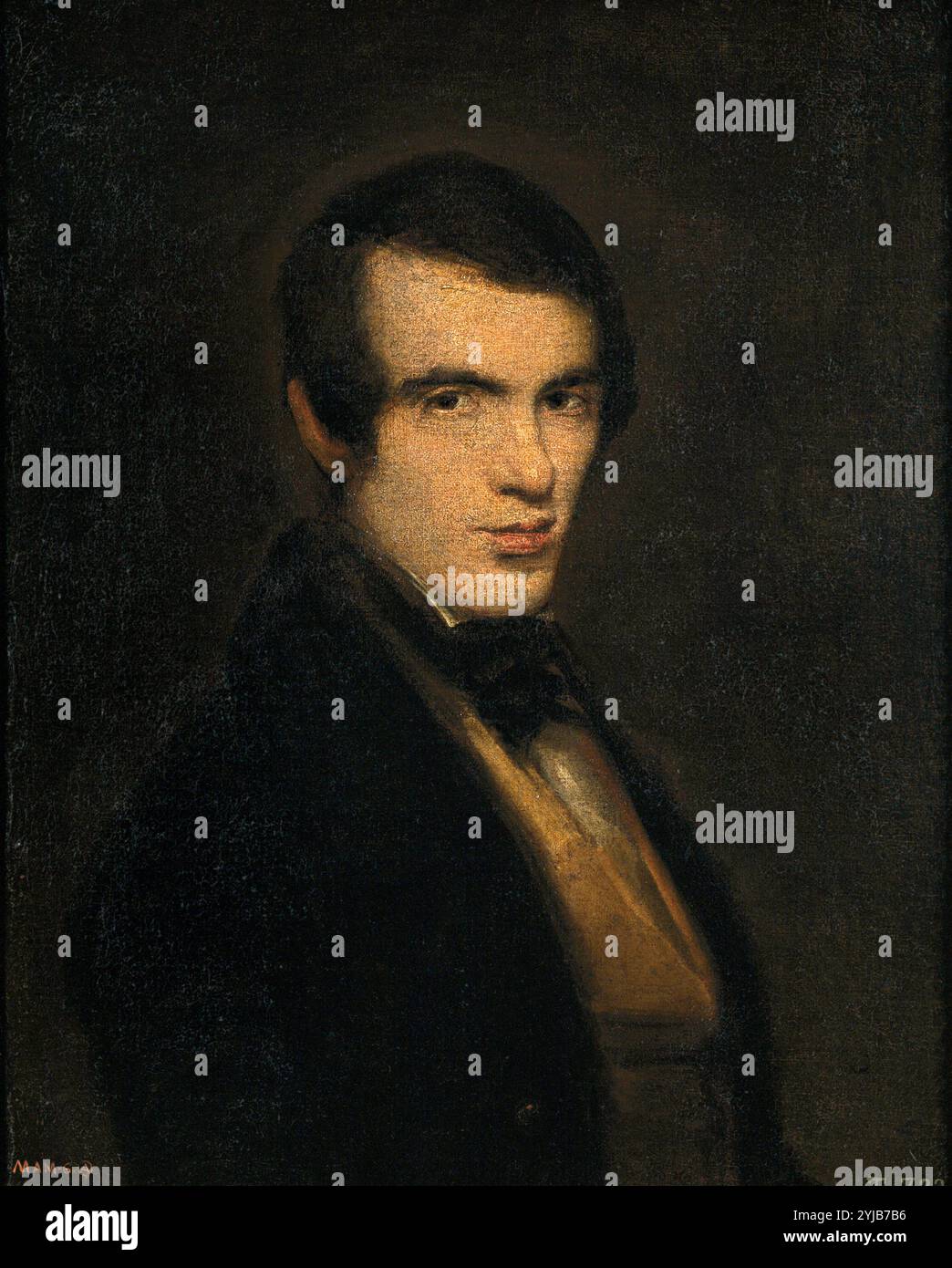 Leonardo Alenza y Nieto / 'Portrait of a Gentleman', ca. 1843, spanische Schule, Öl auf Leinwand, 57 cm x 46 cm, P04203. MUSEUM: MUSEO DEL PRADO, MADRID, SPANIEN. Stockfoto