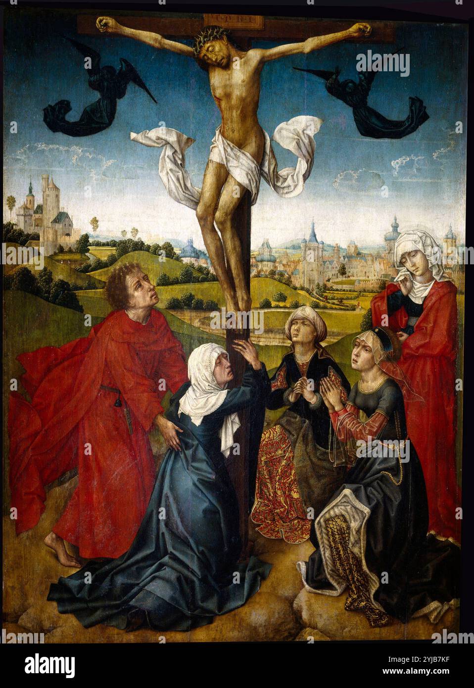 Maestro de la Leyenda de Santa Catalina / 'Kreuzigung', Ende des 15. Jahrhunderts, Flämische Schule, Öl auf Platte, 100 cm x 71 cm, P02663. MUSEUM: MUSEO DEL PRADO, MADRID, SPANIEN. Stockfoto