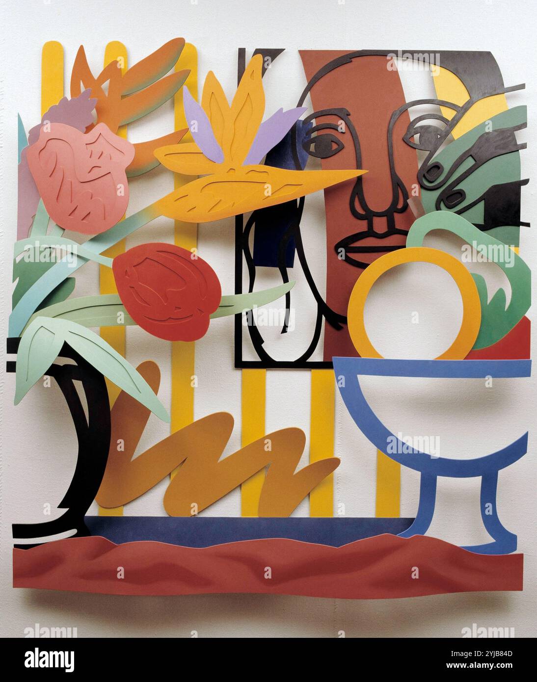 WESSELMANN, Tom. PINTOR NORTEAMERICANO. 1931 - 2004. "Gemischten Blumenstrauß und LEGER" 3 DIMENSIONES. Stockfoto