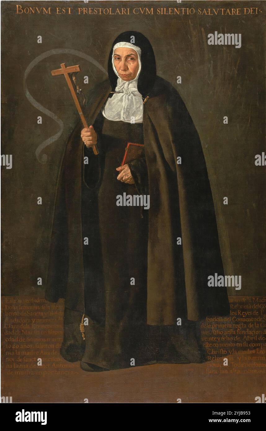 Diego Rodríguez de Silva y Velázquez / 'die Ehrwürdige Mutter Jerónima de la Fuente', 1620, spanische Schule, Öl auf Leinwand, 160 cm x 110 cm, P02873. MUSEUM: MUSEO DEL PRADO, MADRID, SPANIEN. Stockfoto