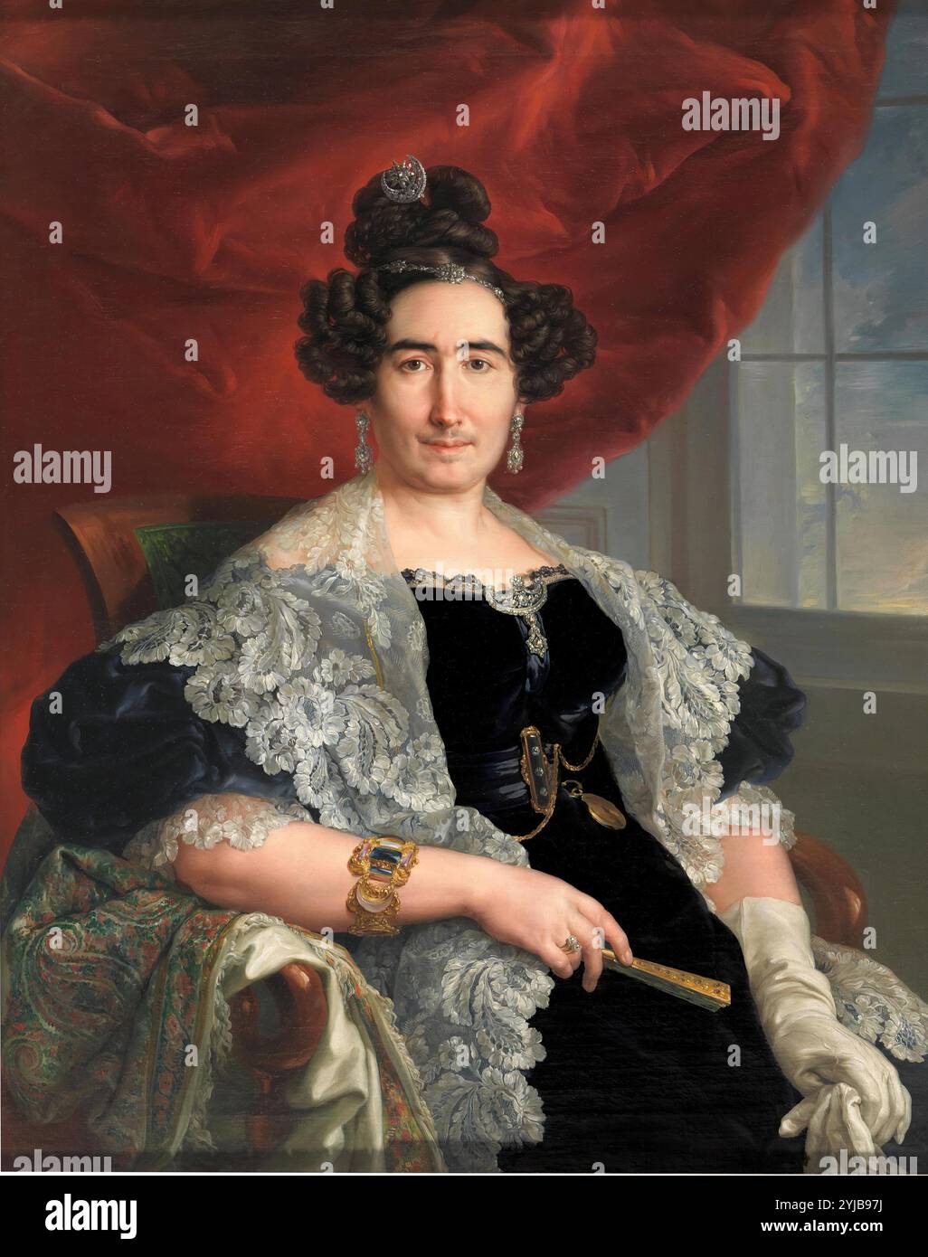 Vicente López Portaña / La señora de Delicado de Imaz, ca. 1833, spanische Schule, Öl auf Leinwand, 109 cm x 86 cm, P02981. MUSEUM: MUSEO DEL PRADO, MADRID, SPANIEN. Stockfoto