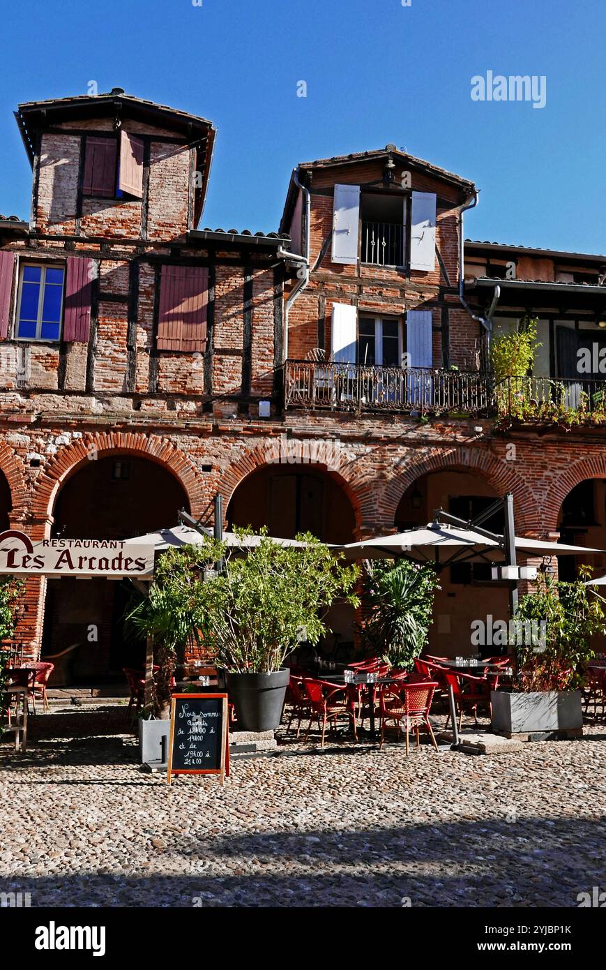 Restaurant Les Arcades, Albi, Tarn, Occitanie, Frankreich, Europa Stockfoto