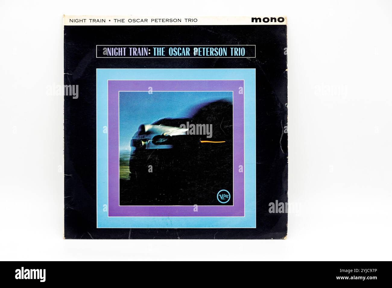 „Night Train“ die klassische Vintage-Jazz-LP-Coverhülle des oscar peterson-Trios Stockfoto