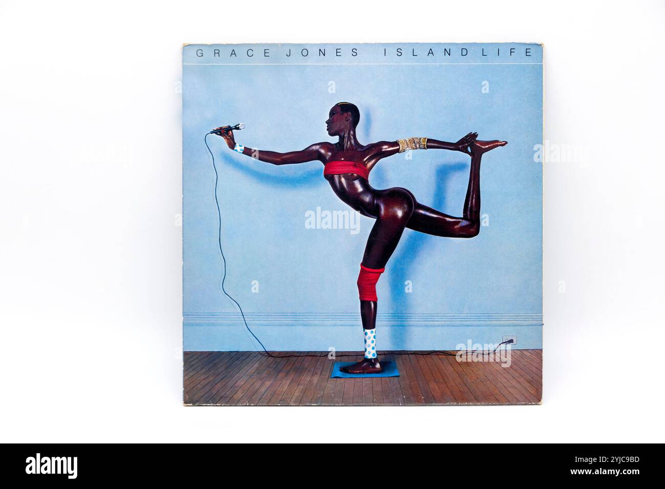 Klassisches Vintage-LP-Cover für Grace Jones Island Life Stockfoto