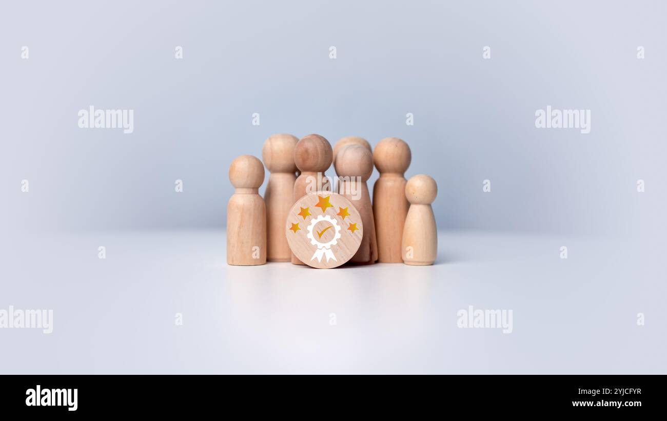 Konzept der Kundenzufriedenheitsumfrage, Online-Bewerbung zur Bewertung der Serviceerfahrung, Kundenbewertung Qualität des Produktservices, Zufriedenheitsfeedback Stockfoto