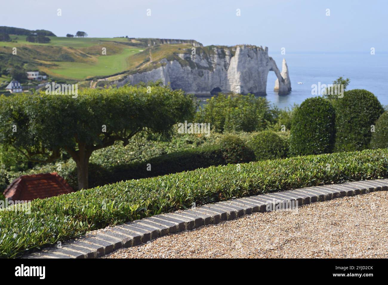 Jardins d'Etretat, Fragment, die Küste Stockfoto