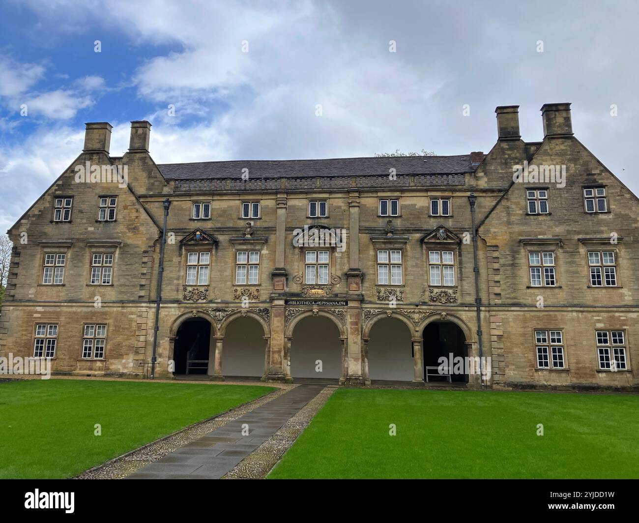 Außenansicht der historischen Pepys Library, Magdalen College, University of Cambridge, England Stockfoto