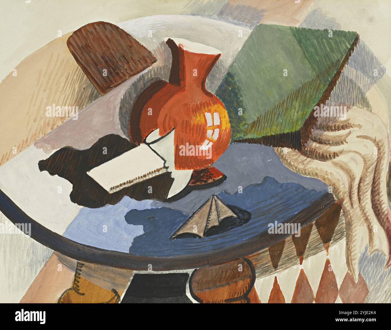 Stillleben. Museum: PRIVATE SAMMLUNG. Autor: ALEXANDER ARCHIPENKO. Copyright: Dieses Bildmaterial ist nicht gemeinfreie Inhalte. Es liegt in Ihrer Verantwortung, vor der Veröffentlichung alle erforderlichen Genehmigungen Dritter vom Urheberrechtler in Ihrem Land einzuholen. Stockfoto