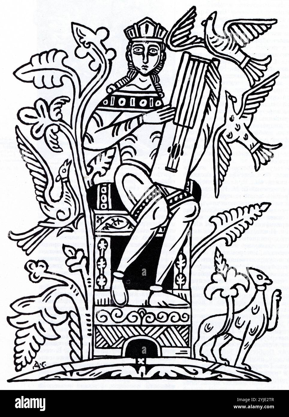 Guslimusiker. Museum: Russische Staatsbibliothek, Moskau. Autor: Dmitri Semjonowitsch Stelletski. Copyright: Dieses Bildmaterial ist nicht gemeinfreie Inhalte. Es liegt in Ihrer Verantwortung, vor der Veröffentlichung alle erforderlichen Genehmigungen Dritter vom Urheberrechtler in Ihrem Land einzuholen. Stockfoto