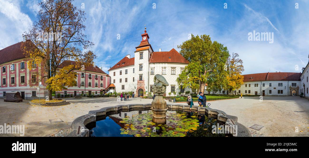 Trebon (Wittingau): Schloss Trebon in , Jihocesky, Südböhmen, Tschechisch Stockfoto