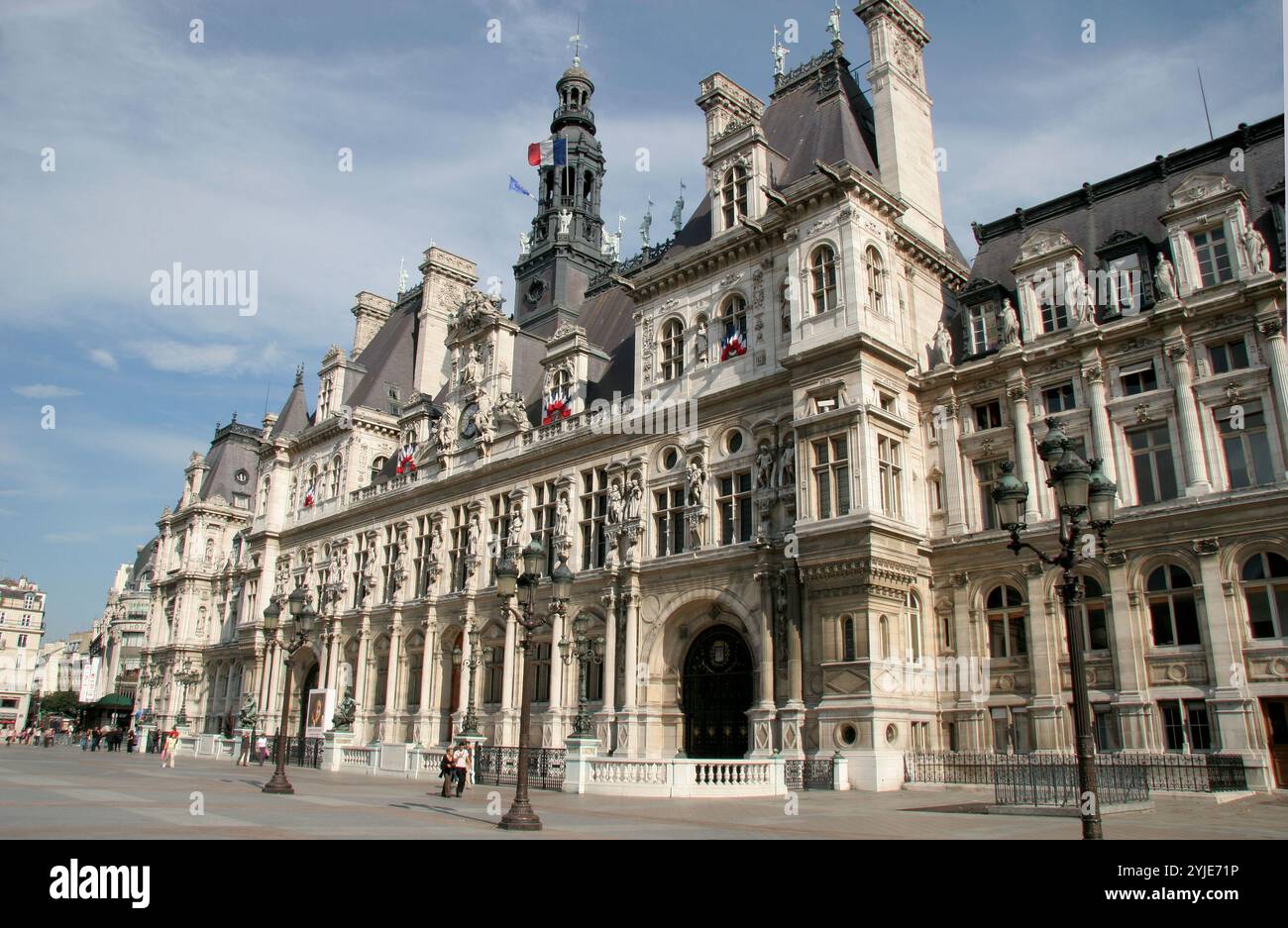 Frankreich. Paris. Hotel de Ville. Rathaus. Fassade. Stockfoto