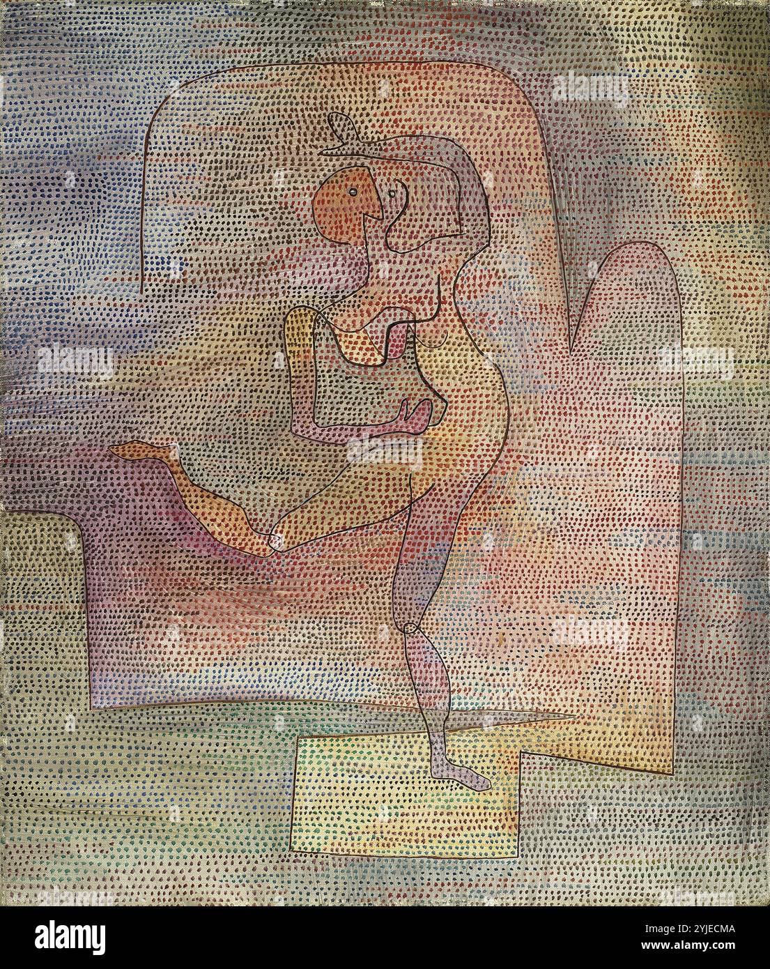 Tänzerin. Museum: PRIVATE SAMMLUNG. Autor: PAUL KLEE. Stockfoto