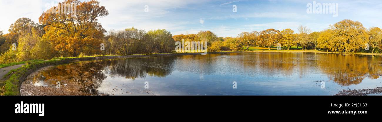 Der Bootsee am Southampton Common im Herbst Stockfoto