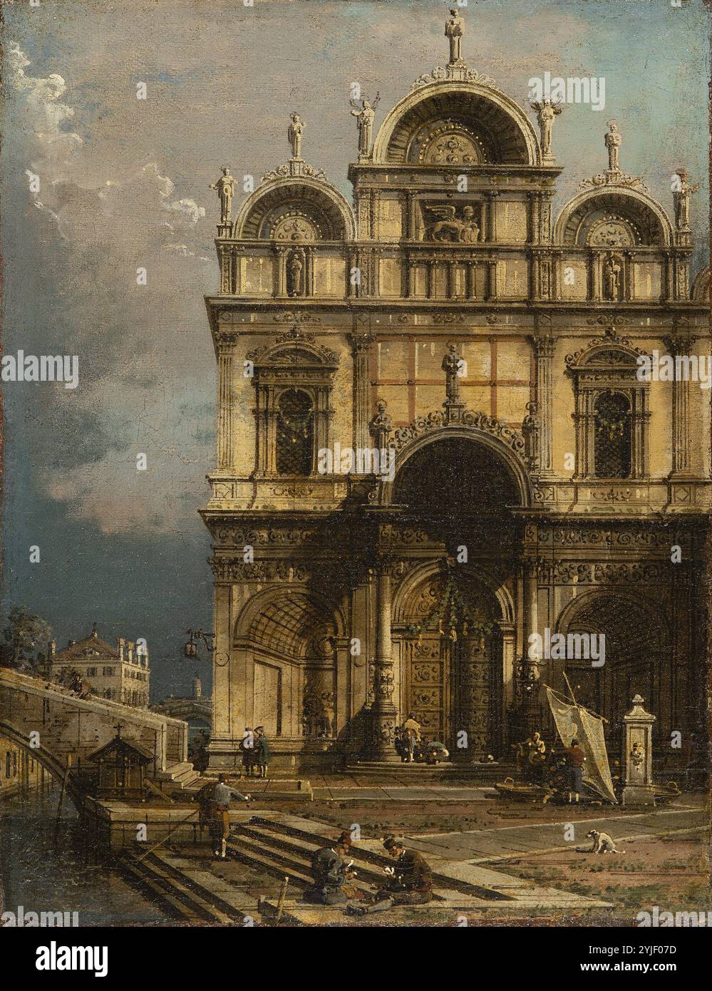 Titel: Die Schule des San Marco Künstler: Canaletto (Giovanni Antonio Canal) Jahr: Ca. 1765 Medium: Öl auf Leinwand Abmessungen: 42 x 32,5 cm Ort: Carmen Thyssen Sammlung, Museo Nacional Thyssen-Bornemisza Stockfoto