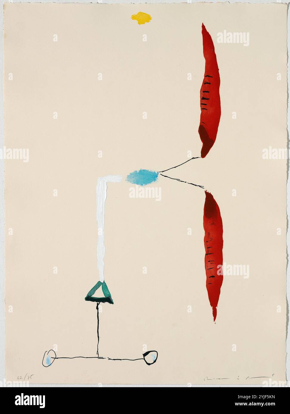 Josep Maria Riera i Aragó/'Rote helix Flugzeug', 2006, Kupferstich (Radierung), 54 x 40 cm. Stockfoto