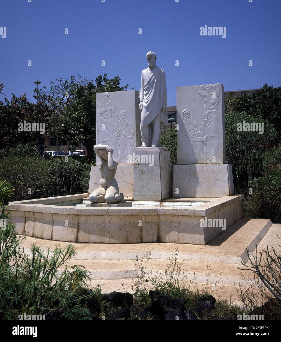 MONUMENTO EINE TEOBALDO-MACHT. AUTOR: CEJAS ZALDIVAR ENRIQUE. Lage: AUSSEN. SANTA CRUZ DE TENERIFFA. TENERIFFA. SPANIEN. Stockfoto