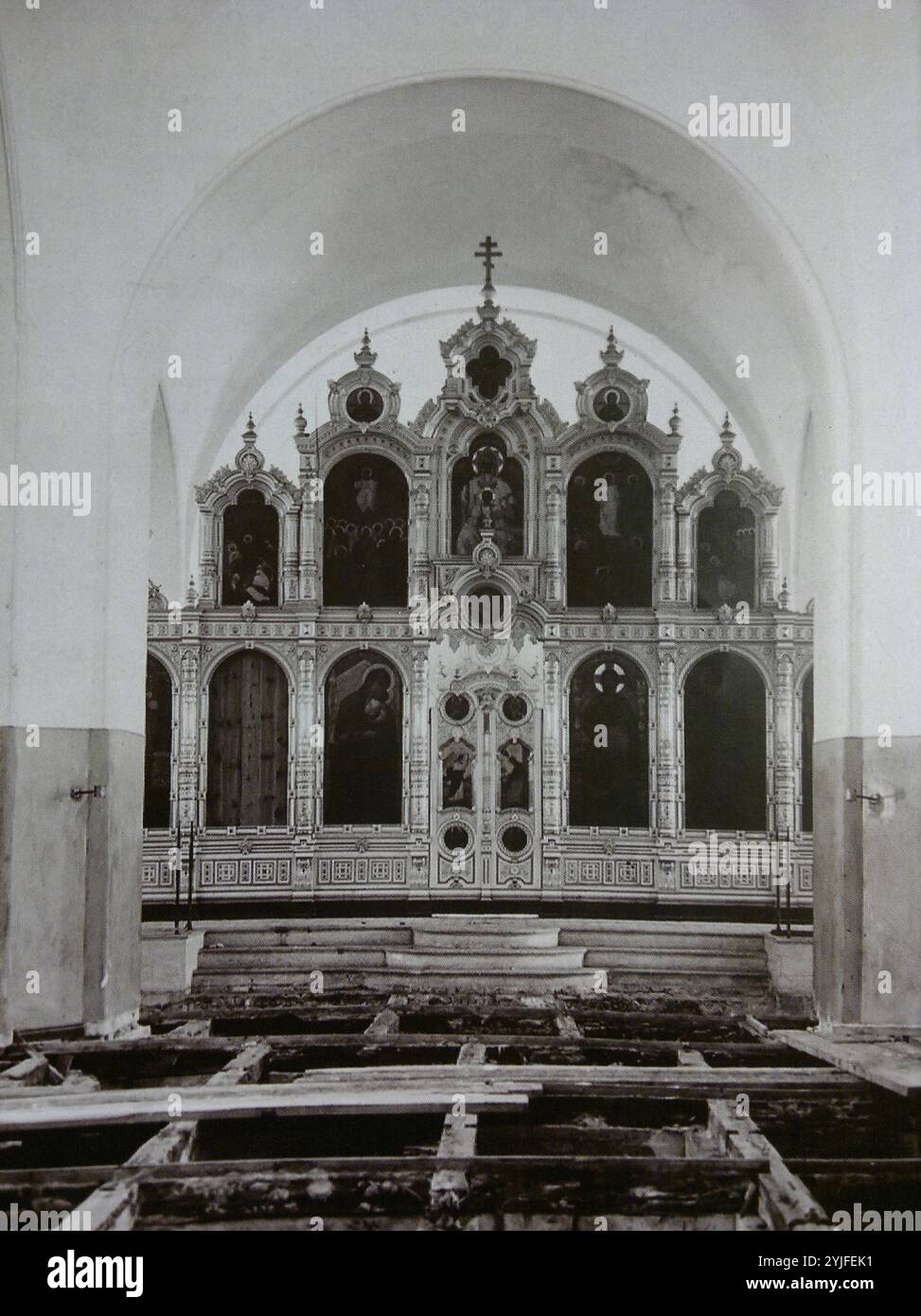 Wiederaufbau der Kirche auf dem Donskoi-Friedhof in ein Krematorium. Museum: Russisches Staatsfilm- und Fotoarchiv, Krasnogorsk. Autor: ANONYM. Stockfoto