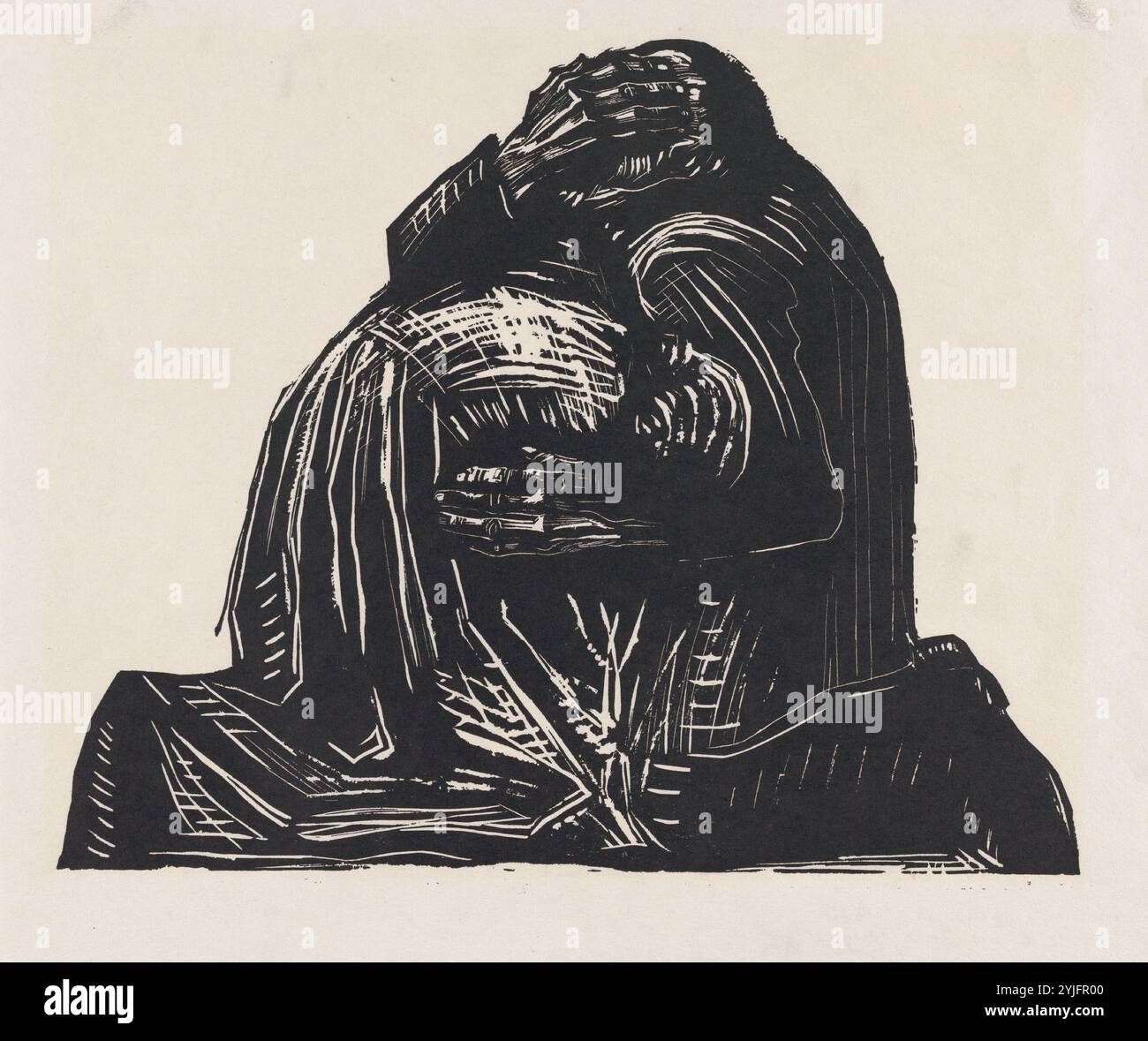 Die Ältesten. Artist: Käthe Kollwitz (Deutsch, Kaliningrad (Königsberg) 1867-1945 Moritzburg). Maße: Blatt: 11 5/16 x12 13/16-in. (28,7 x 32,5 cm). Datum: n. d.. Museum: Metropolitan Museum of Art, New York, USA. Stockfoto