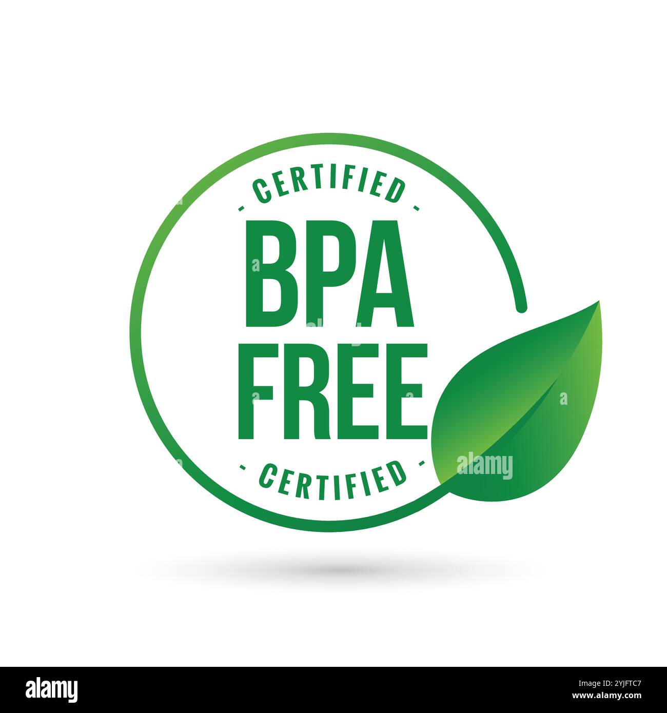 Zertifizierte bpa bisphenol a Free Icon Symbol logo Stock Vektor
