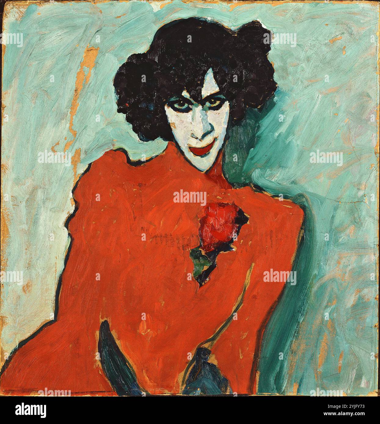 Porträt des Tänzers Aleksandr Sacharow. Datum/Zeitraum: 1909. Breite: 66,5 cm. Höhe: 69,5 cm (komplett). Autor: Alexej Jawlensky. Stockfoto