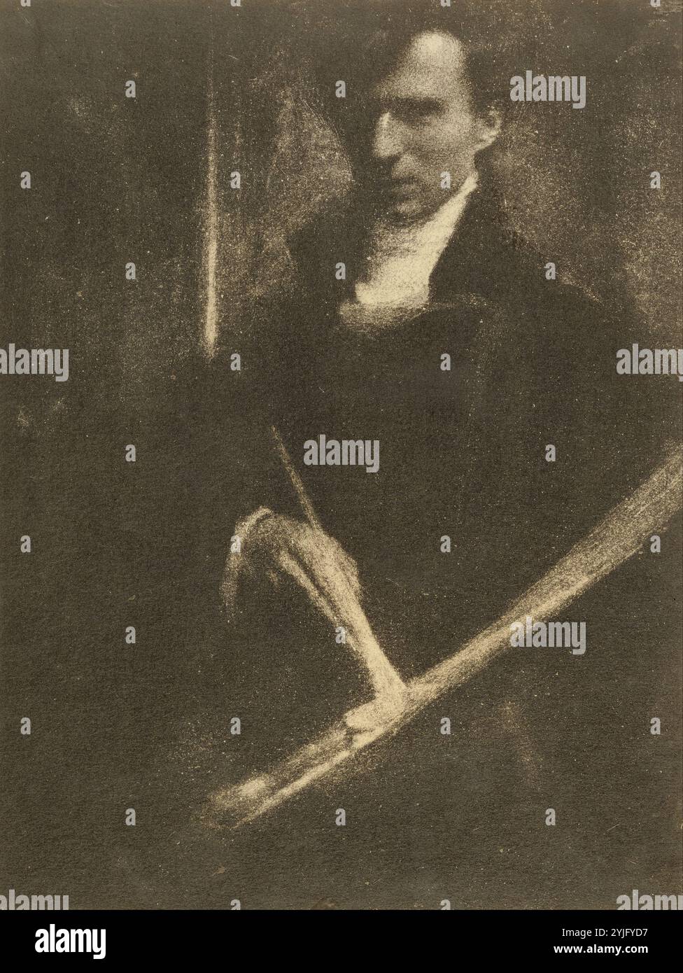 Selbstportrait. Datum/Zeitraum: 1901. Drucken. Gum Bichromate. Höhe: 210 mm (8.26 in); Breite: 159 mm (6,25 in). Autor: Edward Steichen. Stockfoto