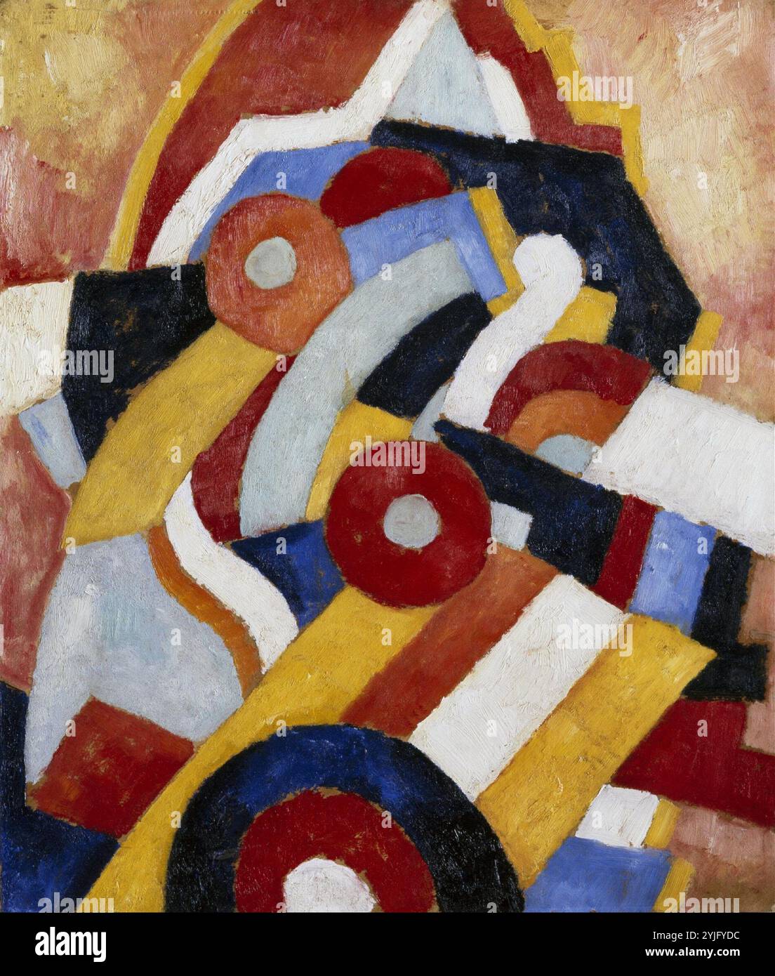 Abstraktion. Datum/Zeit: Ca. 1914. Malerei. Öl an Karton, montiert auf Panel Öl auf Pappe, auf Platte montiert. Höhe: 62.20 mm (2,44 in); Breite: 50,80 mm (2 in). Autor: Marsden Hartley. Stockfoto