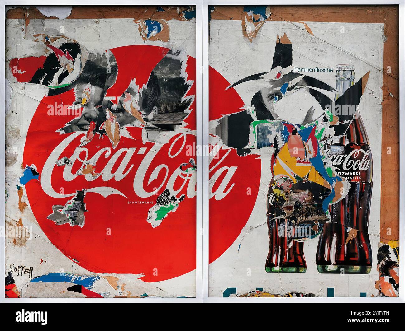 Coca-Cola, 1961, Dé-Coll/Age, museo Ludwig. Autor: WOLF VOSTELL. Stockfoto